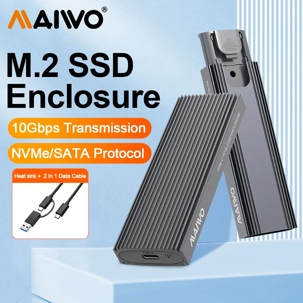 Адаптер MAIWO M.2 NVMe SATA SSD 10 Гбит/с PCIe Type C M2