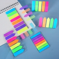 200 sheetspack color fluorescence sticky notes set memo pad bookmarks banners transparent sticky notes school office stationery