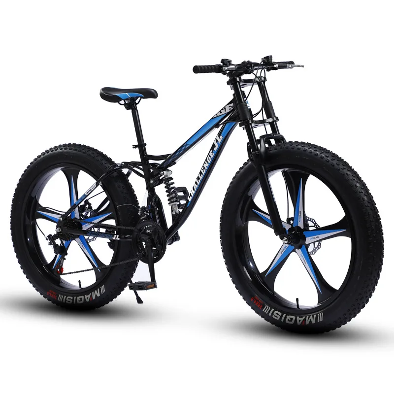 

Bicycle 4.0"Fat Wide Tire 26 Inch Fat Bikes Carbon Steel Frame Snow Wide Tire Double Front Ffork Men Women Cycling Road Bicycle