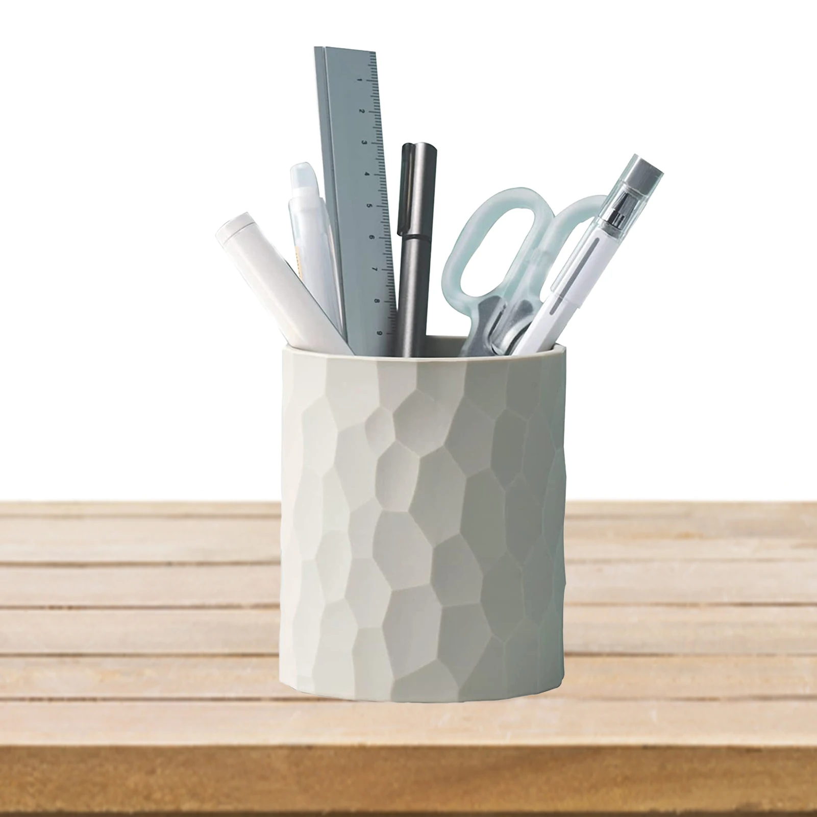 

Pen Holder Student Stationery Desktop Desk Multifunction Storage Box Silicone Pen Container Office Supplies Makeup Brush
