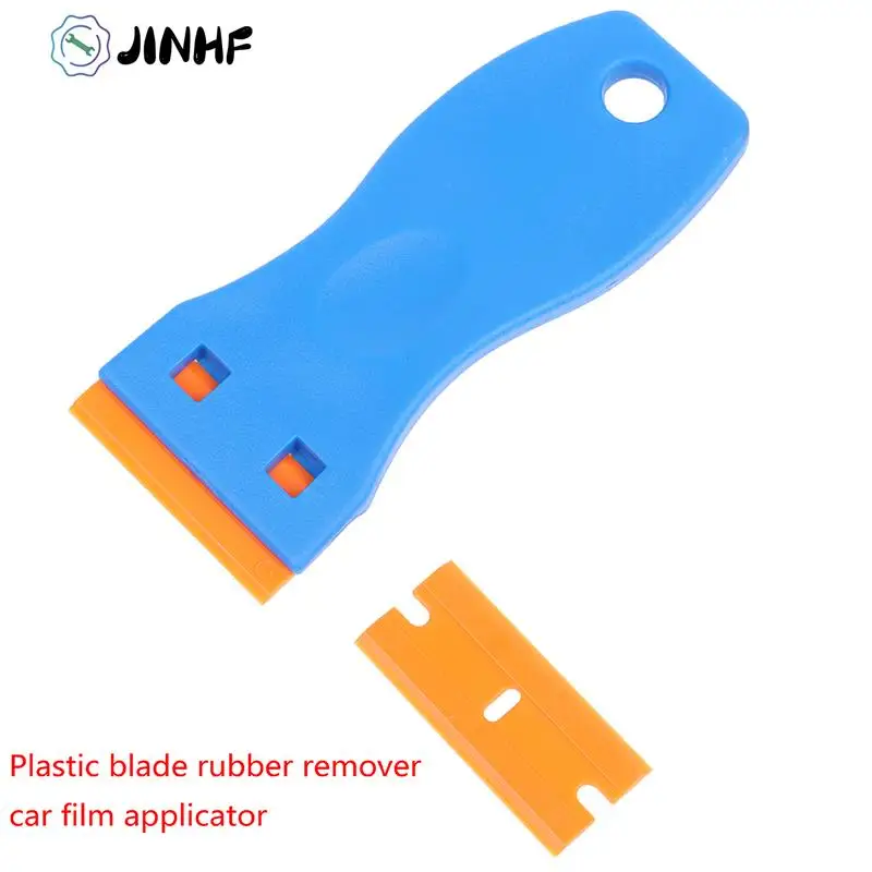 

Double Edged Plastic Razor Blade Lable Clean Razor Glue Remover Window Glass Clean Scraper Car Wrap Sticker Squeegee tool