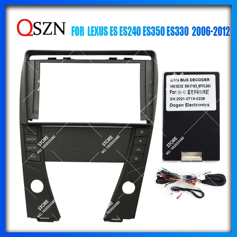 

QSZN 9 Inch Car Frame Fascia For Lexus ES ES240 ES350 ES330 2006-2012 Player Installation Panel Frame 2 Din Head Unit Fascia
