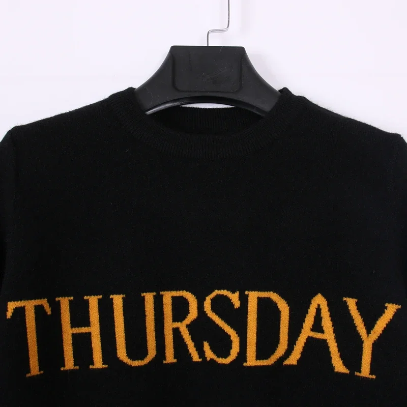 Женский свитер с надписью Черная пятница Y2k осенне-зимние пуловеры Свободный