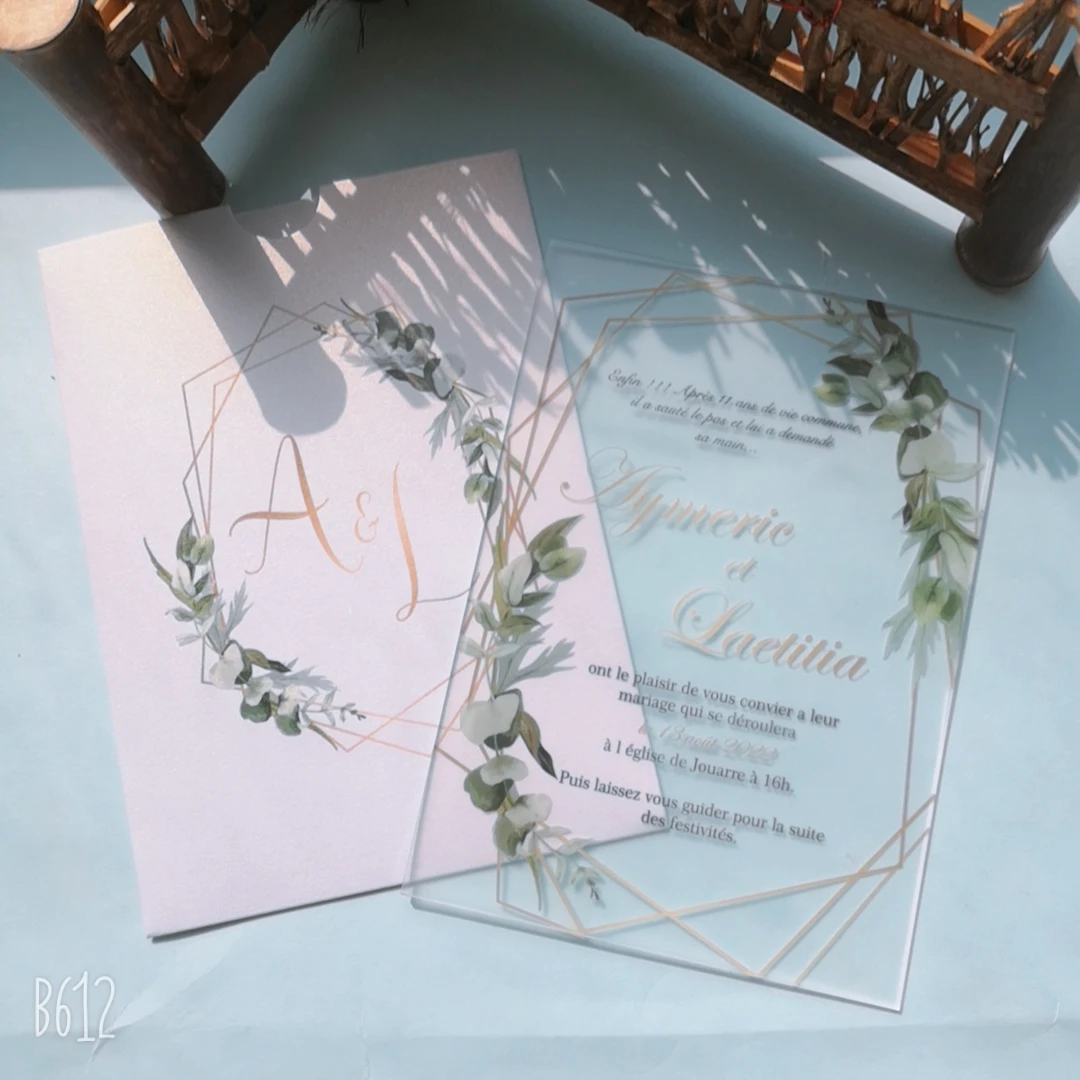 

Wedding Acrylic Invitations Personalized Faire Part Mariage Invitation Wedding Cards Acrylic Invitations Wholesale Menu