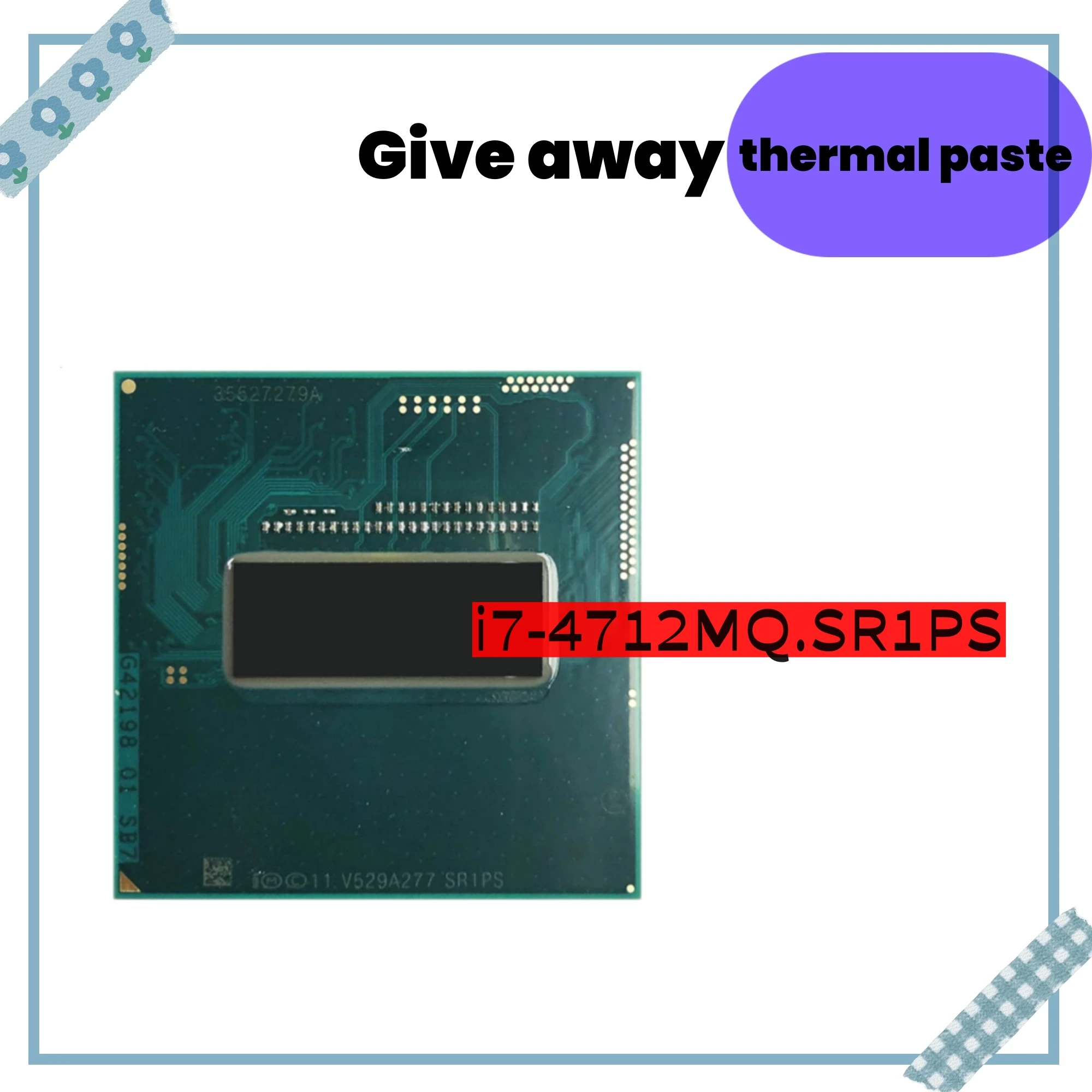 Core i7-4712MQ i7 4712MQ SR1PS 2 3 ГГц Б/у четырехъядерный восьмипоточный процессор 6M 37 Вт Socket G3 /
