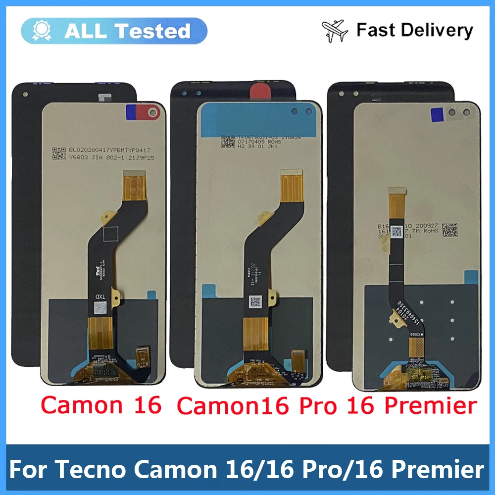 ЖК-дисплей для Tecno Camon 16 Pro CE8 с сенсорным экраном в сборе дигитайзер сменный Camon16 CE7
