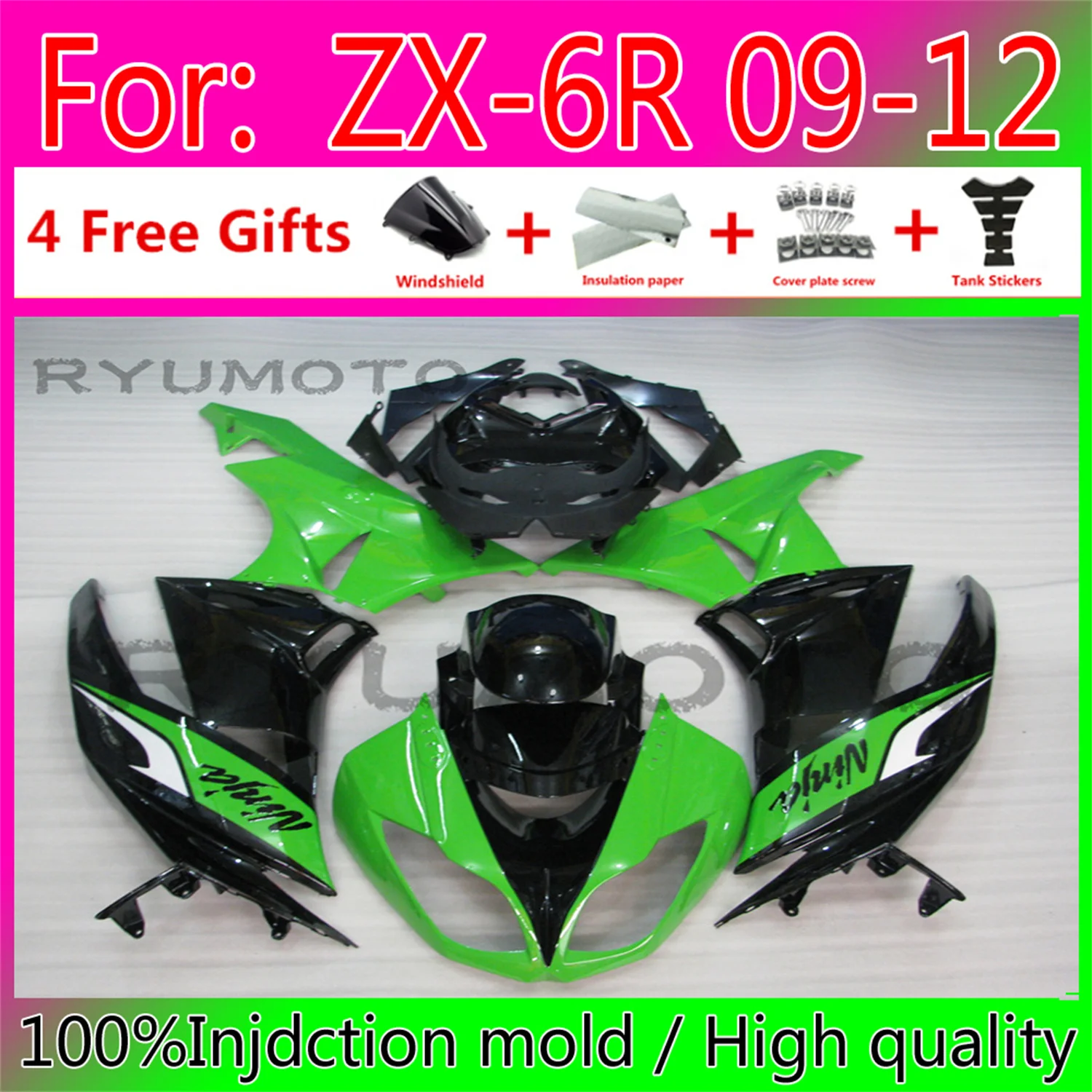 

Новый комплект обтекателей из АБС для kawasaki ZX6R 2009 2012 zx6r 09 12 fairingx