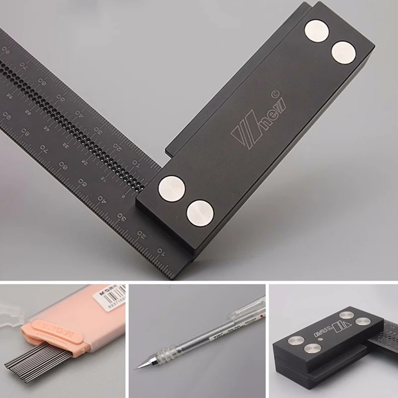 L-образная линейка для деревообработки мм/дюйм