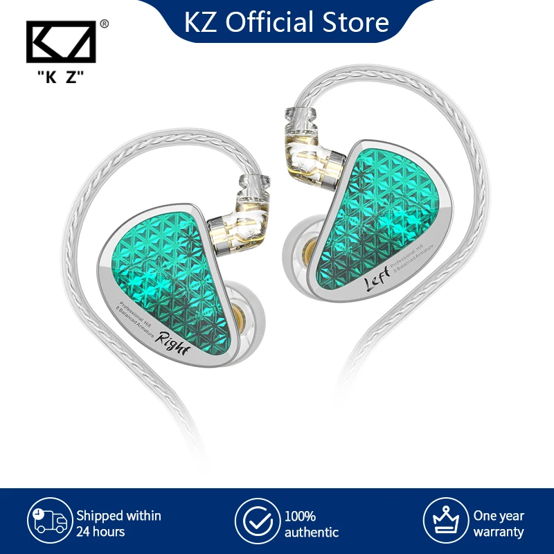 KZ AS16 Pro In Ear Wired Earphones 16BA Balanced Armature HIFI Bass Monitor Headphones  Noise Cancelling Earbuds Sport Headset