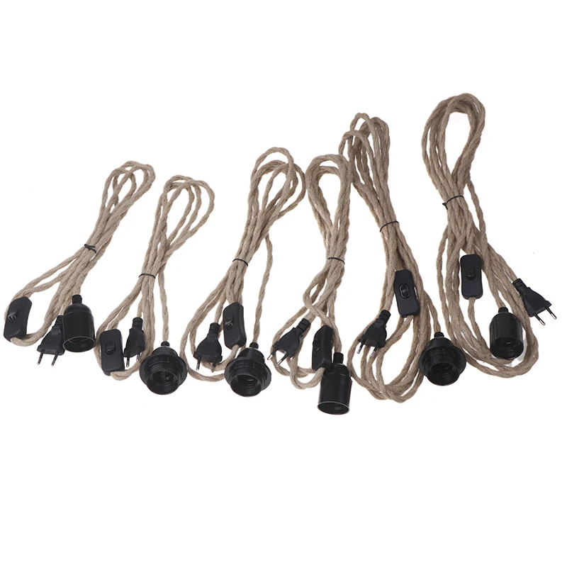 1 шт. съемная люстра E27 на пеньковой веревке 2/3/4 5 м