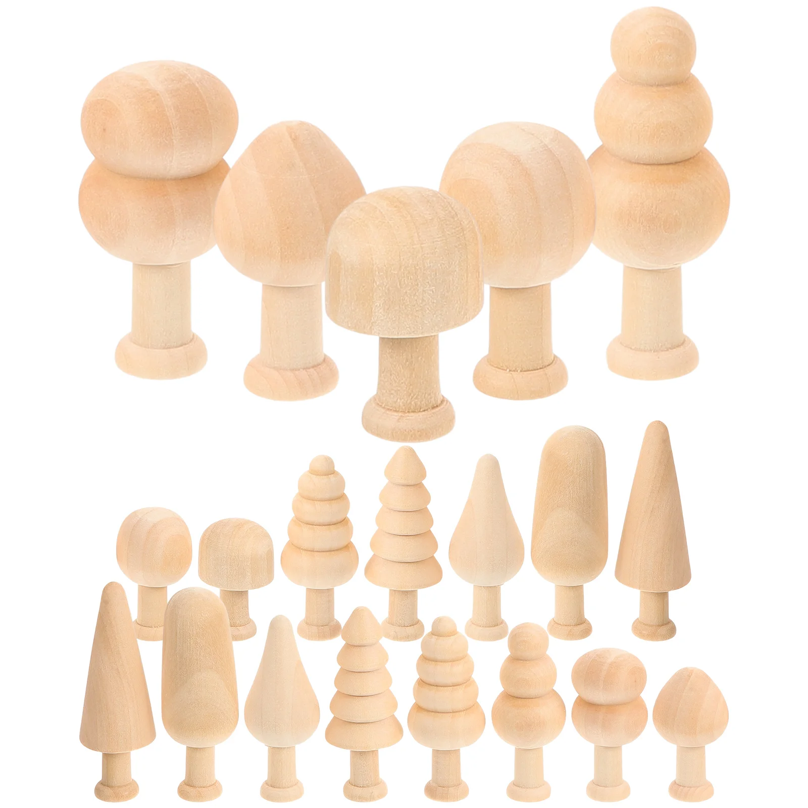 20 шт. креативные материалы ручной работы мини-деревянные елки поделки украшения