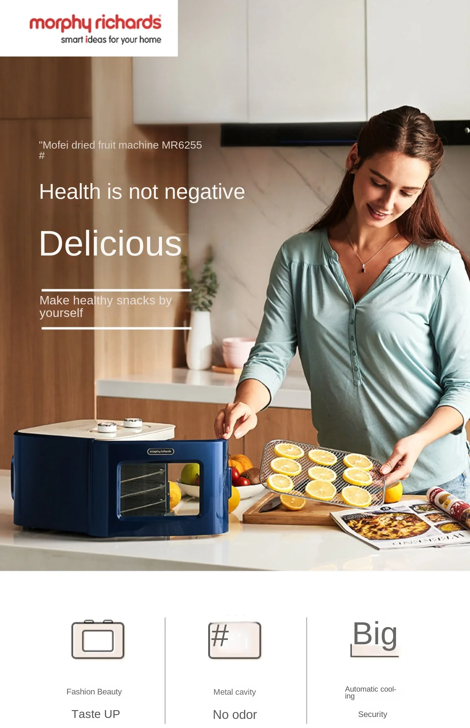 220V MORPHY RICHARDS Electric Dehydrator with 5 Trays for Dehydration of Fruits Vegetables Meat &amp Pet Snacks