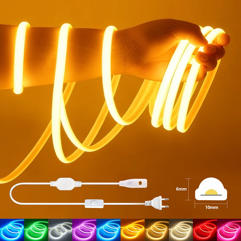 

COB LED Neon Strip 220V 288LEDs тёплый свет