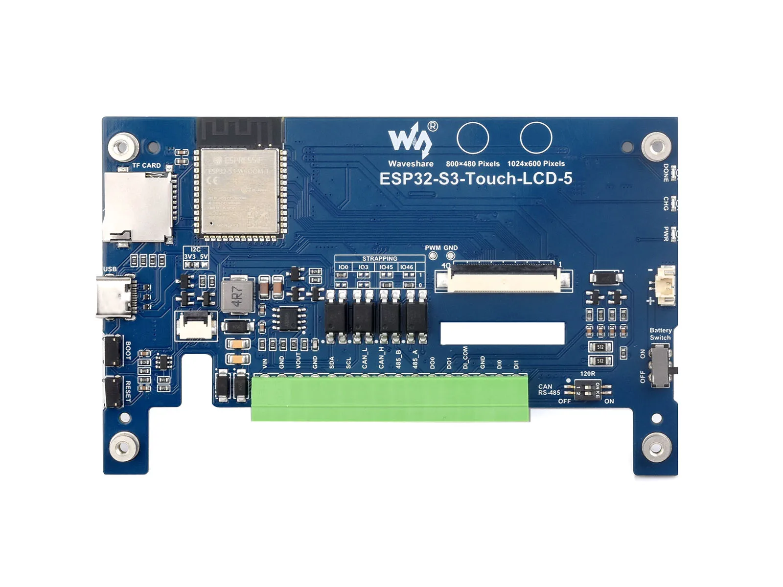 Waveshare ESP32-S3 5-дюймовый емкостный сенсорный дисплей макетная плата 5-точечный