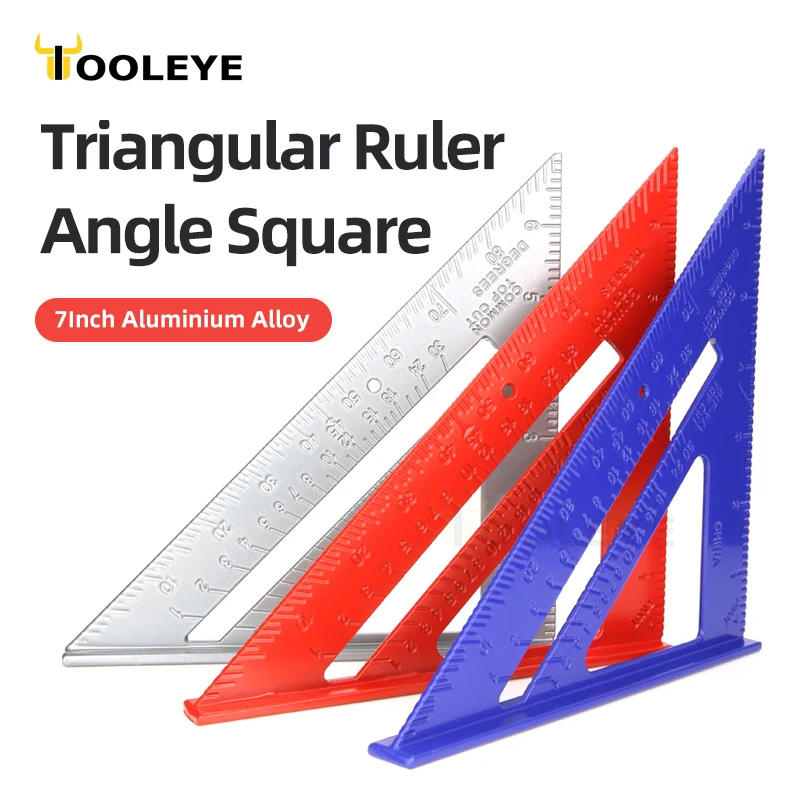 Треугольная линейка 7 дюймов деревообрабатывающий набор из алюминиевого сплава