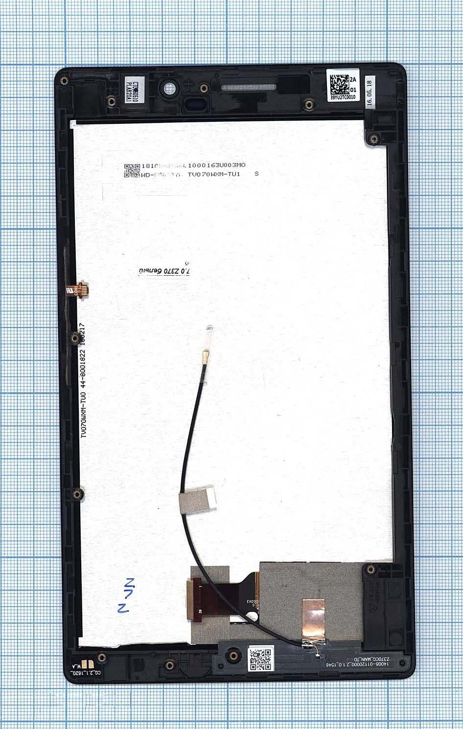 Дисплей (матрица + тачскрин) для Asus ZenPad 7.0 Z370 белый с рамкой | Мобильные телефоны и