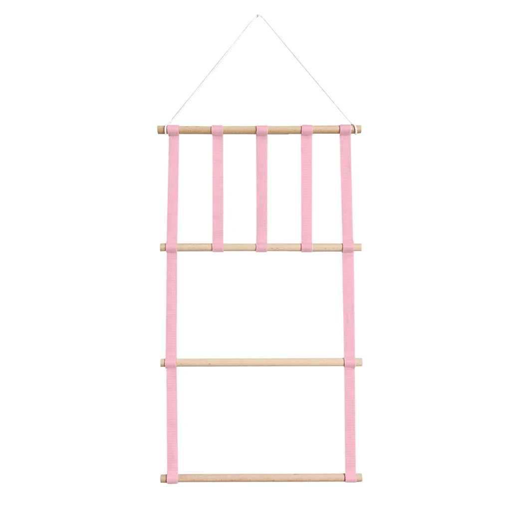 

Wood Stick Kids Headband Organizer Wall Hanging Replacement Portable Household Headwear Storage Holder Rack White Strap