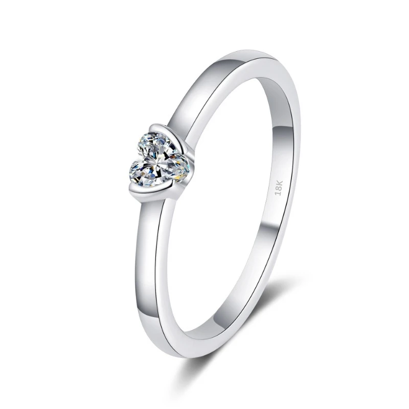 Красивое обручальное кольцо из белого золота 18 карат для женщин 0 3 карата