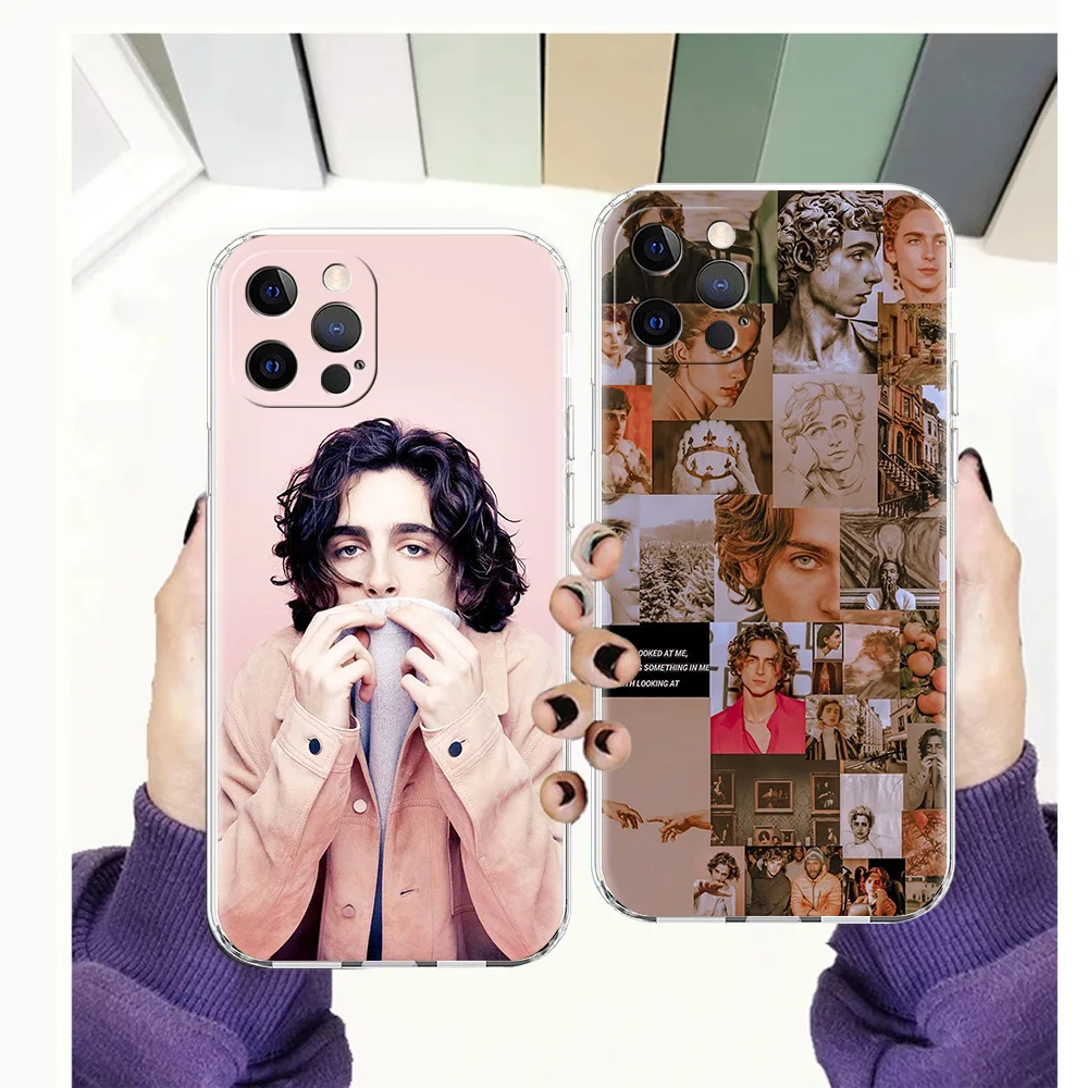 

Timothee Chalamet Transparent Soft TPU Phone Case For iPhone 13 12 11 Pro Max 8 7 Plus X XS Max XR SE 2020 Luxury Shell Fundas