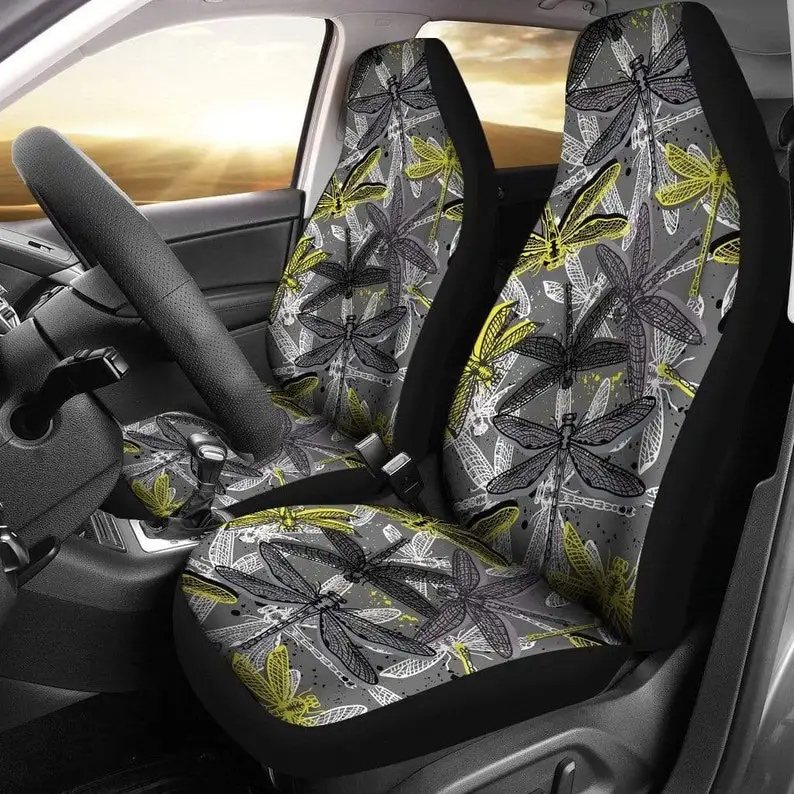 

Dragonfly Mandala, Car Seat Covers Pair, 2 Front Seat Covers, Car Seat Protector, Seat Cover for Car, Car Seat Protector, Car Ac