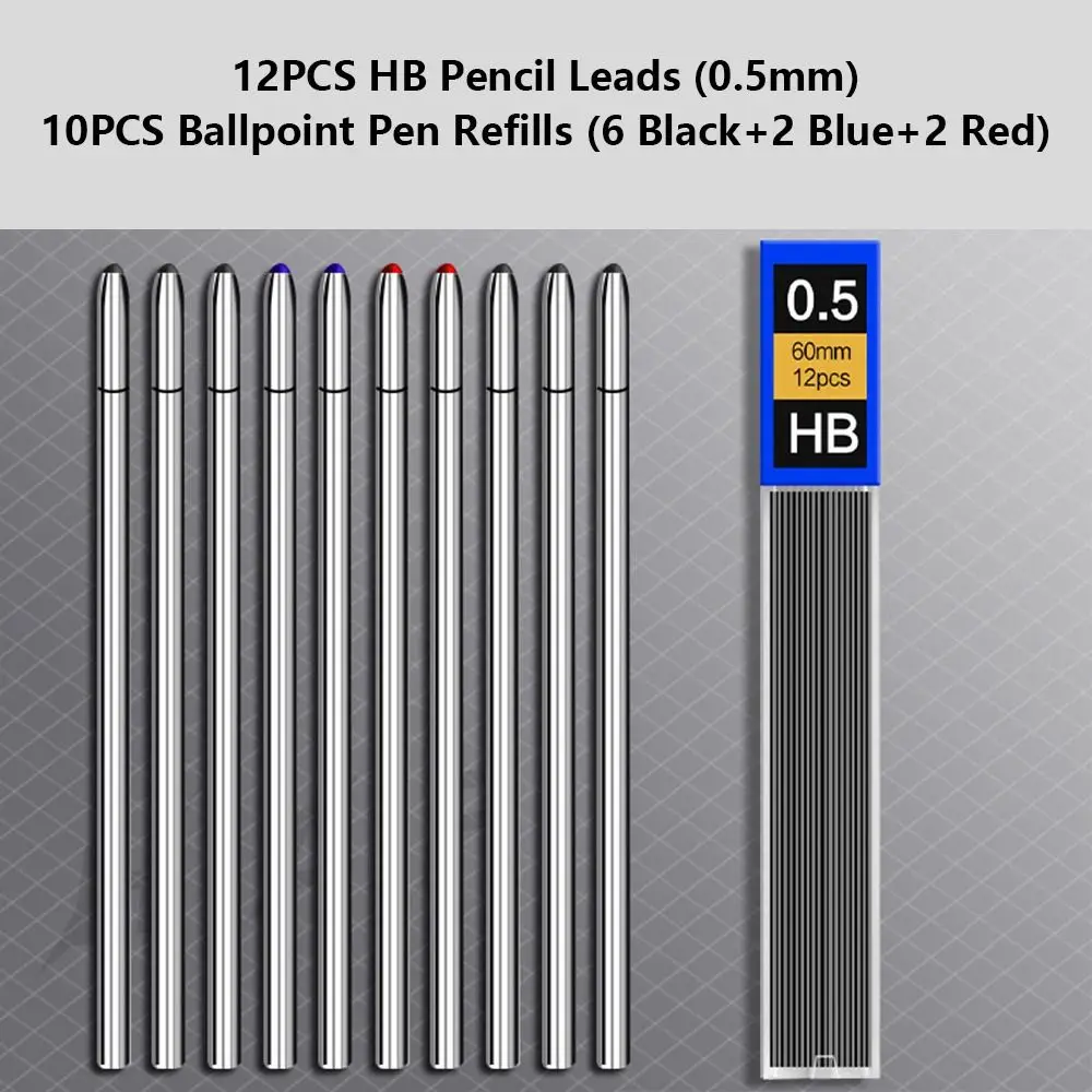 

Металлическая многофункциональная ручка 4 в 1 3 цветов