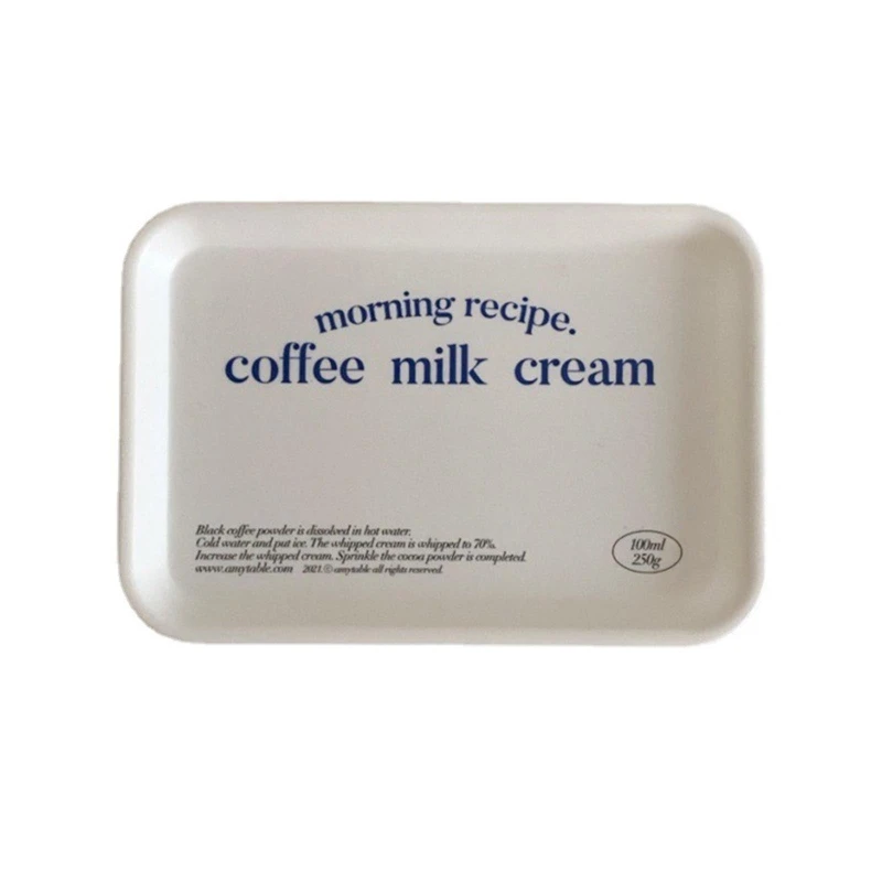 Корейский стиль письмо Меламиновый поднос Кофейня простой тарелка для завтрака |