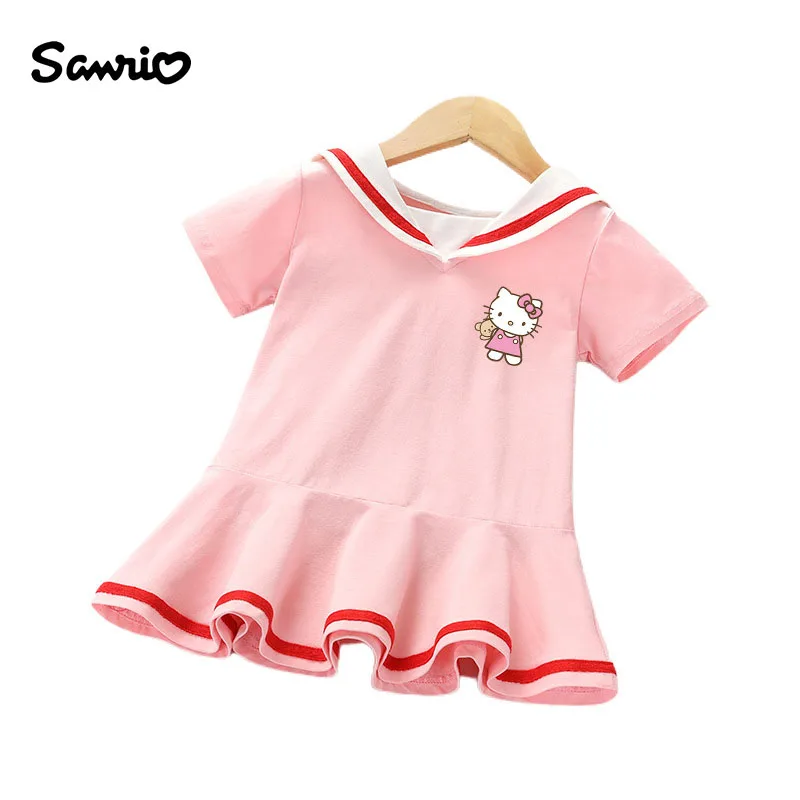 

Милая юбка Sanrio Y2K в стиле коричной розы, плиссированная юбка с коротким рукавом, милое летнее платье принцессы, Аниме подарок для девочки