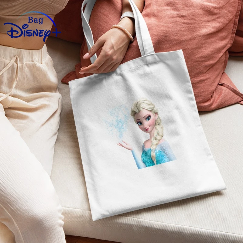 

Disney Frozen Women's Handbags Shoulder Canvas Tote Bags for Women School Aesthetic Handbag Totebag Totes Reusable Shopping Bag