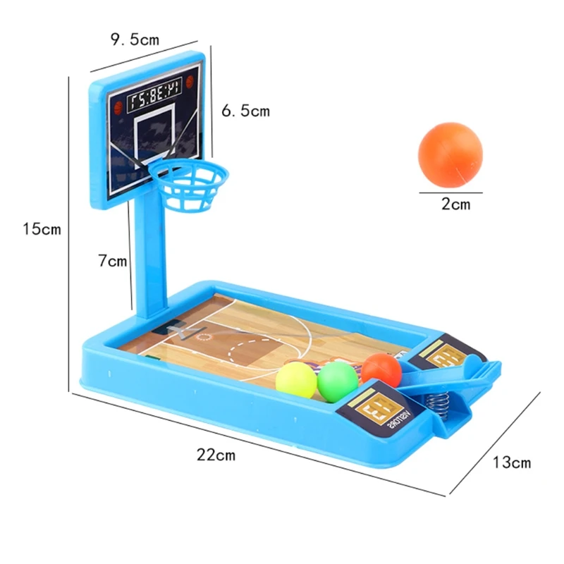 

Basketball Game Toy Mini Basketball Stands with 2 Balls 1 Basketball Court Desktop Game Board for Anti Anxiety Kids 3+