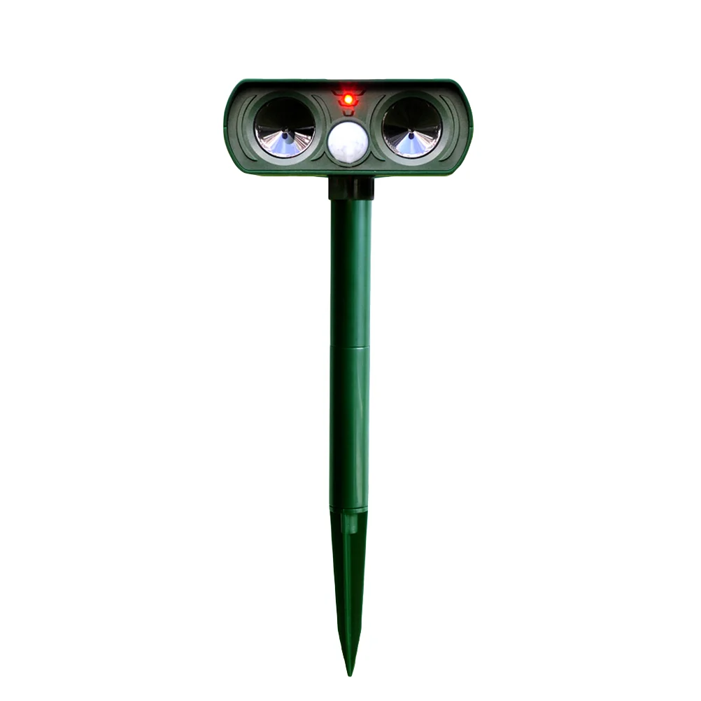 

Solar Powered Motion Activated Animal Cats Dogs Repeller Frighten Animals For Outdoor Gardening (Dark Green)