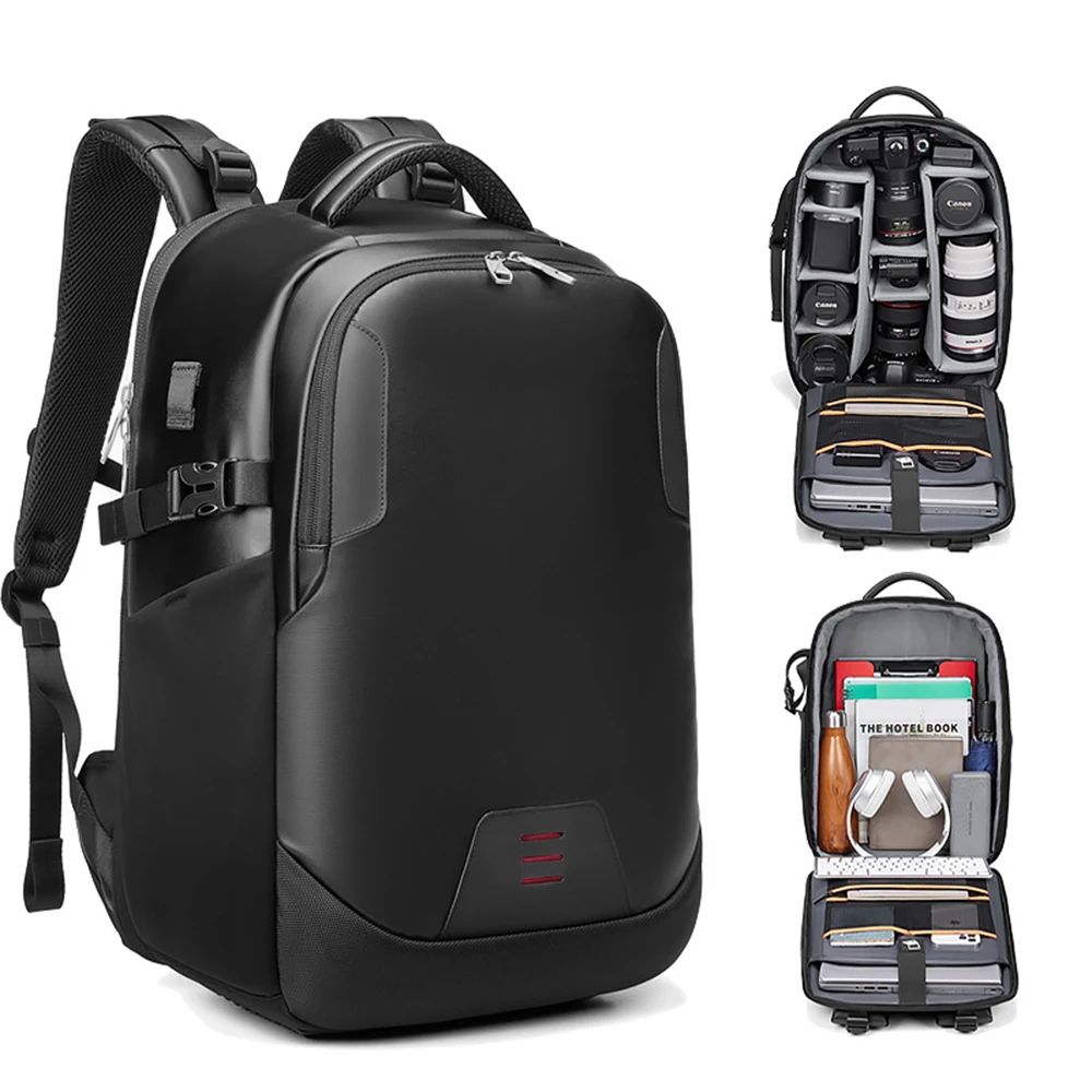 

DSLR Camera Backpack Waterproof Photography Storager Bag for 16in Laptop Backpack Suitable for Nikon Canon SLR Lens Drone Tripod