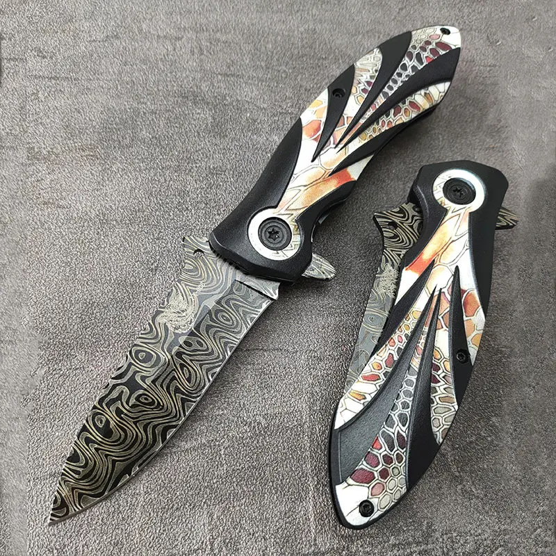 

Ball Bearing System Fast Opening Folding Tactical Knife Sharp Blade 3D Print Handle Camping Hunting EDC Survival Pocket Tool