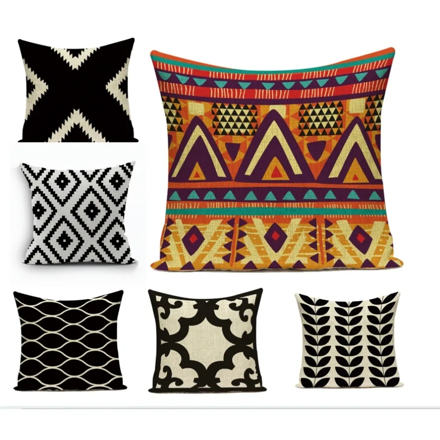 

Cotton Cushion Cover Geometric Heart Shaped Decorative Cushion Autumn Cushions for Decorative Sofa F0465