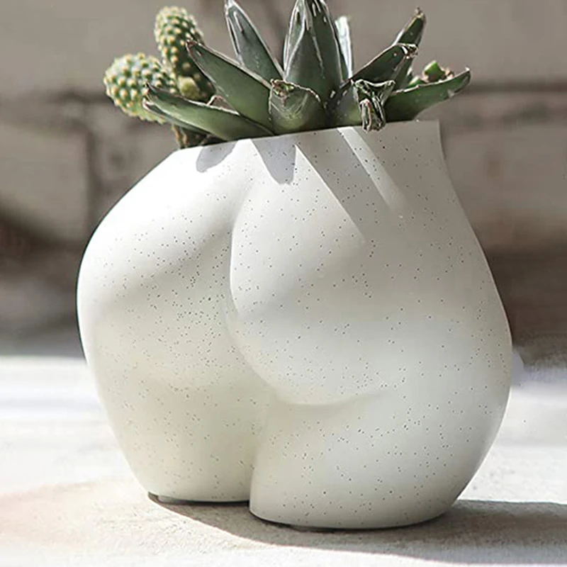 

Resin Human Bust Butt Vase Female Body Art Craft Plant Flower Pot Living Room Bedroom Desktop Home Decoration