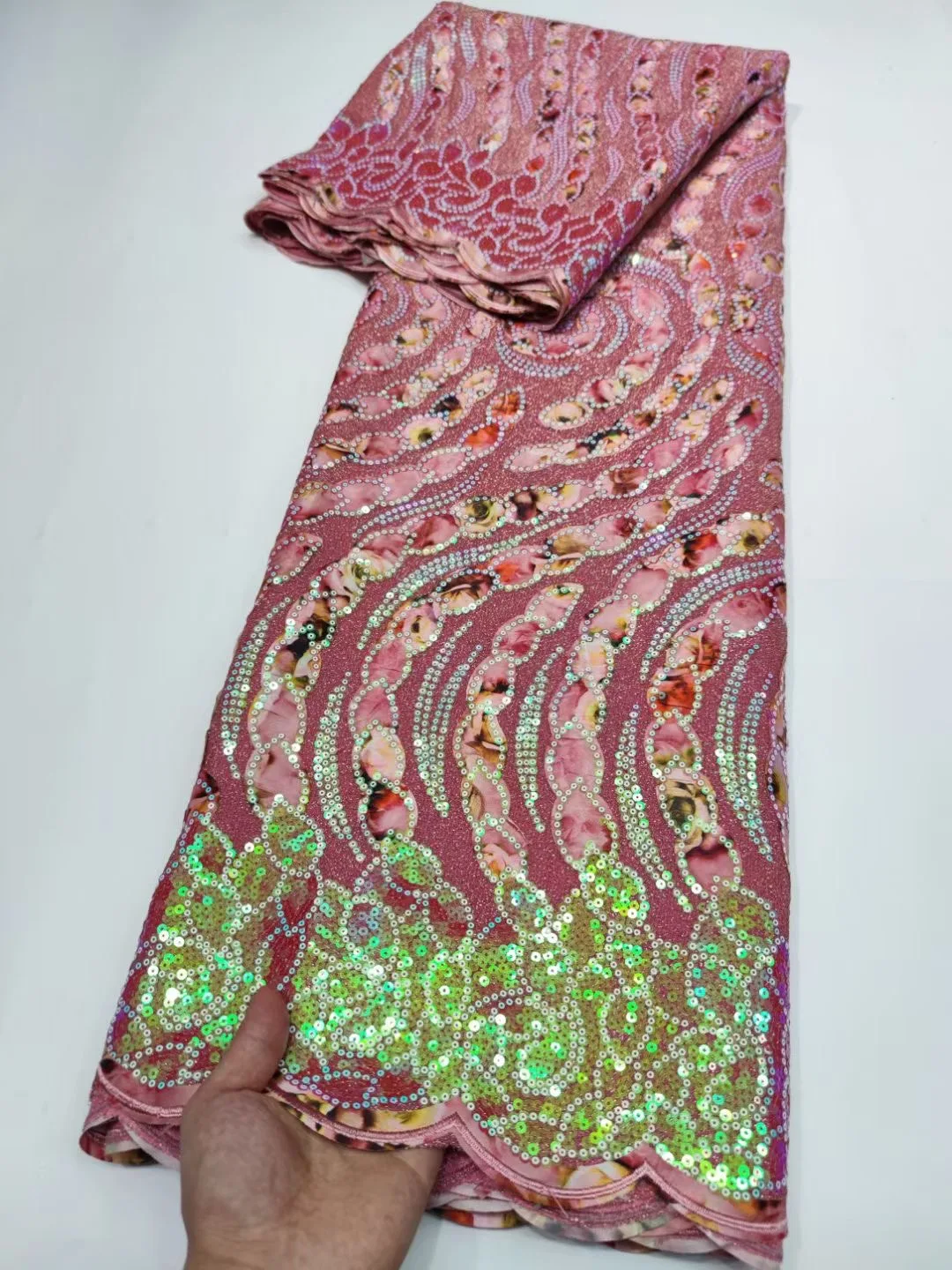 Чистая Белая французская молочная шелковая сетчатая кружевная ткань 2024