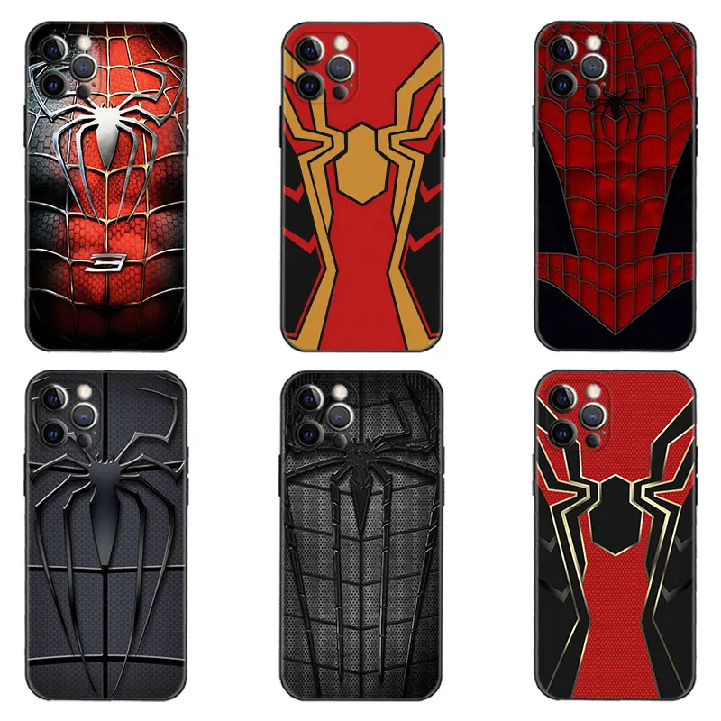 

Case for iPhone 13 11 12 pro max XR X XS Cover 8 7 6 6s plus Funda Marvel Capa 13promax 11promax Coque Future Spider Man Armor