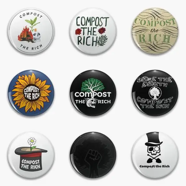 

Compost The Rich Soft Button Pin Customizable Badge Metal Hat Jewelry Lapel Pin Cute Fashion Decor Cartoon Brooch Creative Gift
