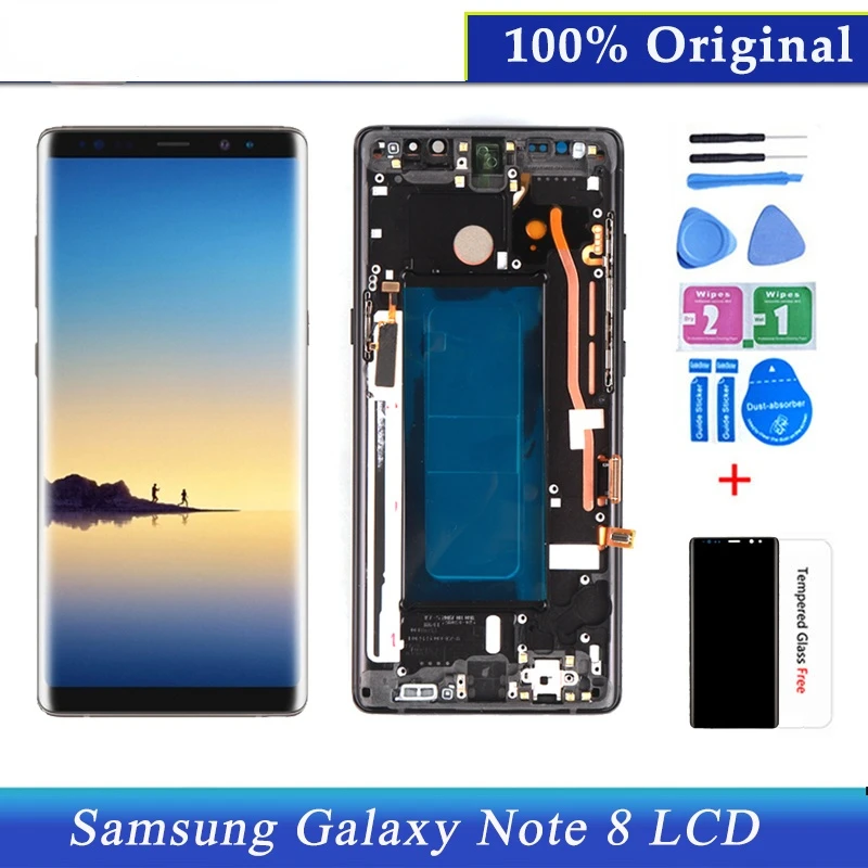 

100% Original 6.3" Super Amoled Display For SAMSUNG Galaxy Note 8 LCD N9500 N9500F LCD Display Touch Screen Replacement Parts