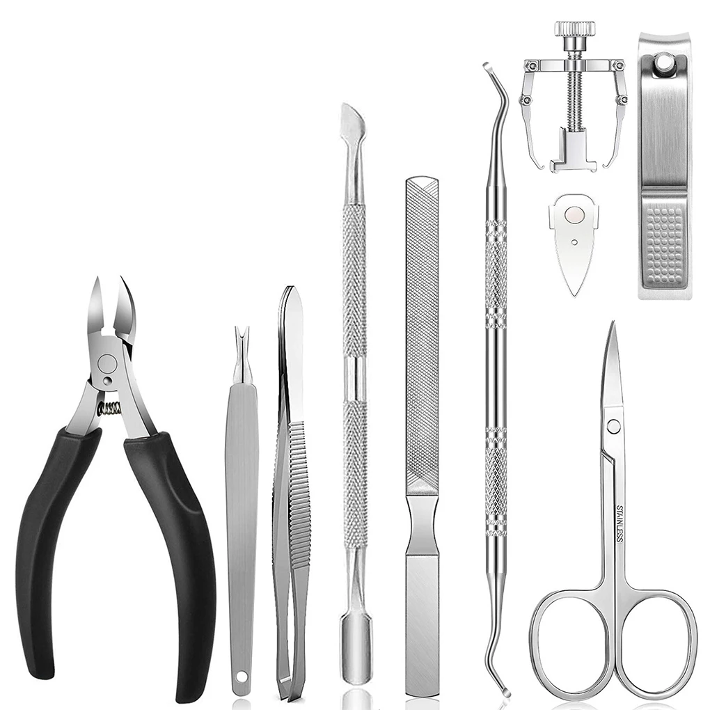 

Wide Application Stainless Steel Head With 25 Bent Knife For Manicure Salon Or Home Anti-slid Handle Embedded Spring