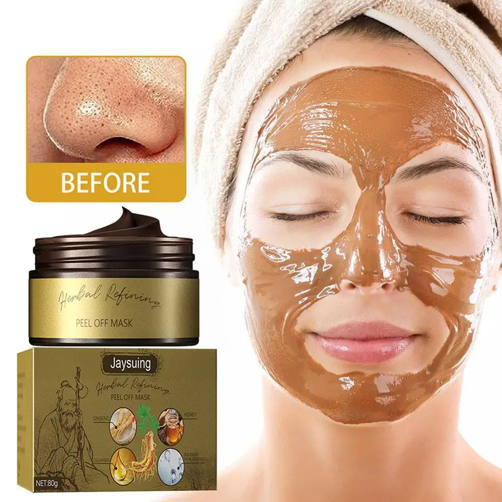 

80g Peel-Off Mask Shrink Pores Cleansing Blackhead Acne Anti-acne Mask Spot Pimple Whitening Remover Anti Cream Mask P4D0