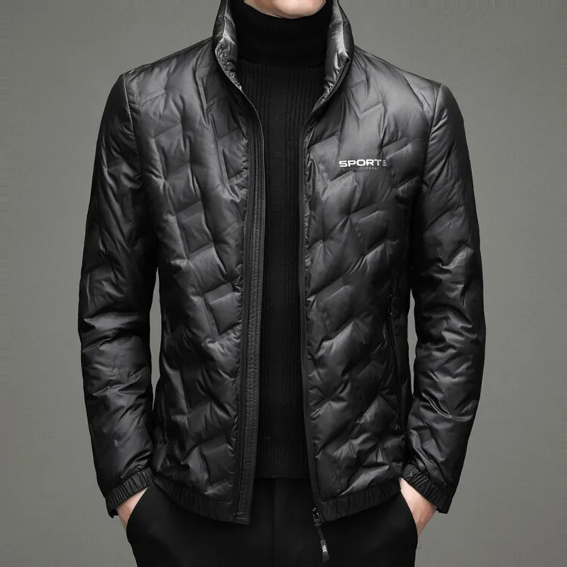 2022 Autumn Winter New Down Jacket Men's Lightweight Eiderdown Warm Coat Korean Fashion Casual Jacket High End Men's Clothes