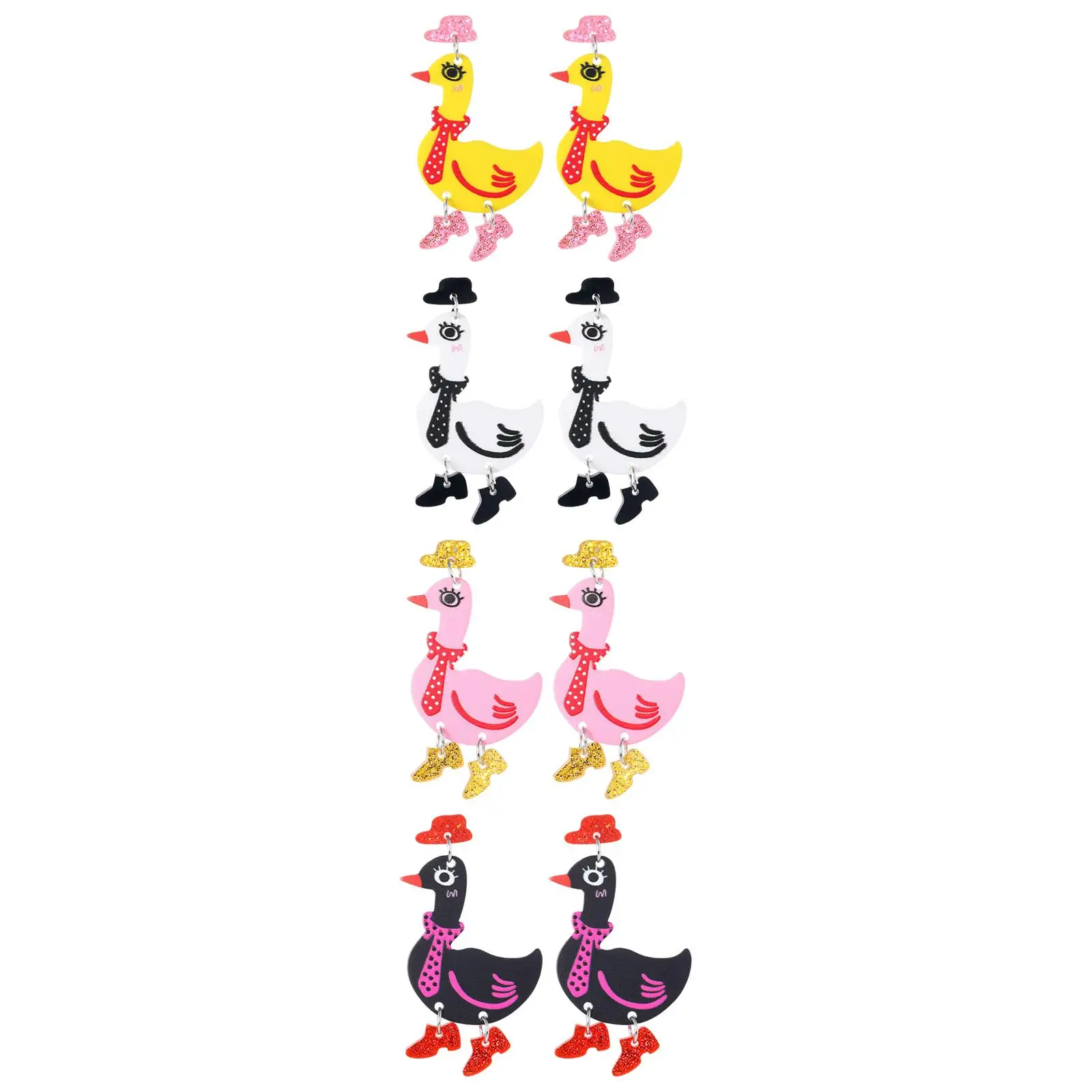 

Acrylic Animal Drop Earrings Boots Chicken Colorful Animal Jewelry Novelty Drop Earrings for Gift Christmas Birthday Party Women
