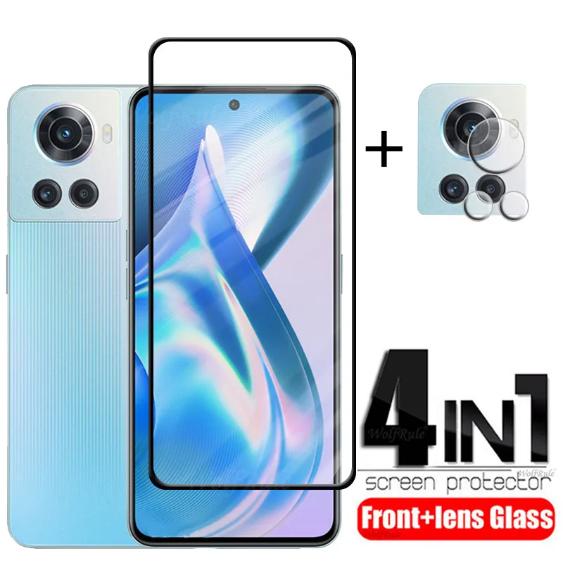 

4-in-1 For Oneplus ACE Glass For Oneplus ACE Tempered Glass 9H Full Glue Screen Protector For Oneplus 8 Nord Z 8T ACE Lens Glass