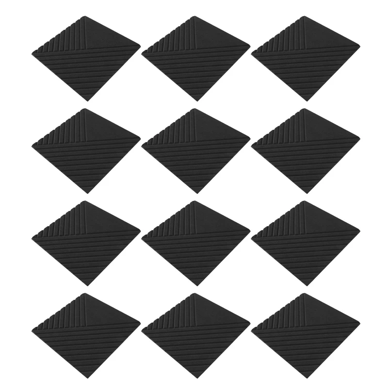 

12 упаковок акустических панелей, 12X12X0,4 дюймов звуконепроницаемые пенопластовые панели, декоративные детали для дома