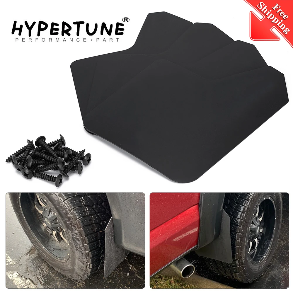 

Universal 4x Mud Flaps Molded Splash Guards Basic Mudguard Fenders For Car Pickup Van Truck Black