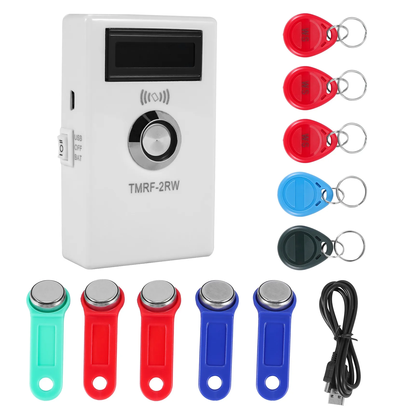 Фото TMRF-2RW Программатор Ibutton DS1990A Дубликатор Cloner Копировальный аппарат 125 кГц RFID-считыватель Писатель RW1990 Key Token №4