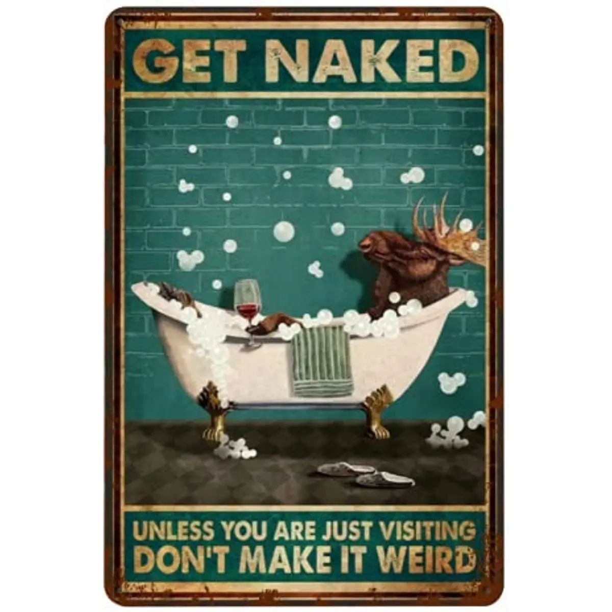 Оловянная вывеска с лосями, Настенный декор, металлическая вывеска в стиле ретро для дома, кухни, ванной, фермы, сада, гаража, Настенный декор, художественные подарки