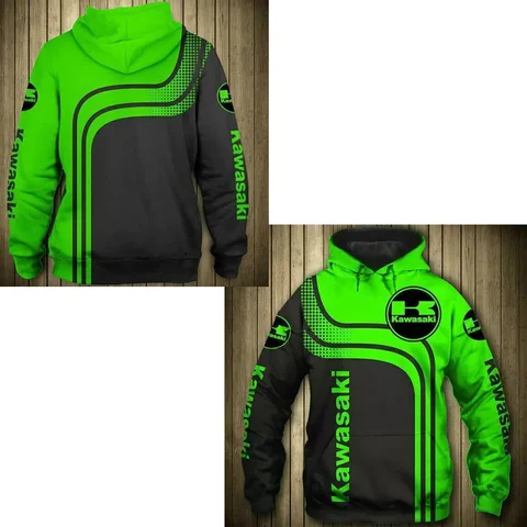 Kawasaki Motorcycle Racing Team 2025 мужская толстовка с капюшоном