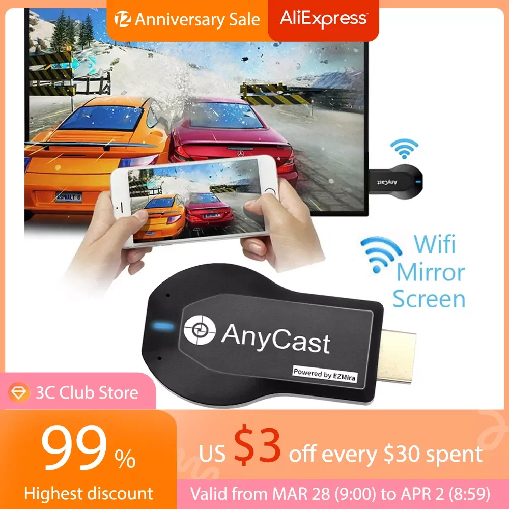 

Free Shipping Anycast M2 Plus TV Stick Wifi Display Dongle Receiver For DLNA Miracast Airplay Wireless Adapter 1080P Mirascreen