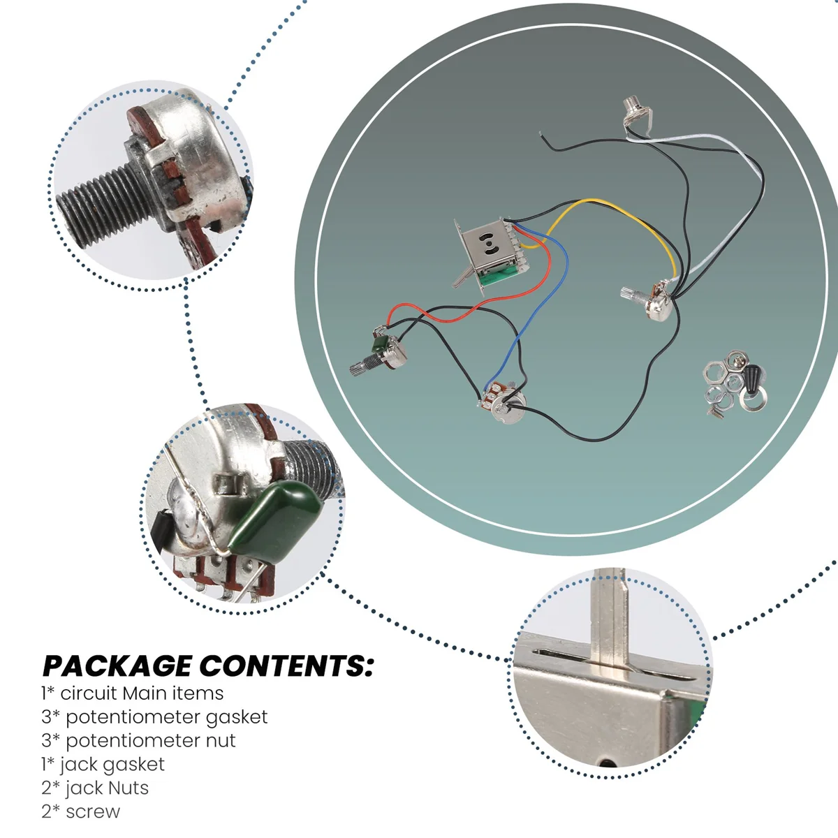 Кастрюли для гитары Strat Предварительно Проводные 1 громкость 2 тона 5-ходовой